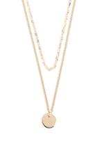 Forever21 Layered Disc Pendant Necklace
