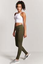 Forever21 Active Ribbed-panel Leggings