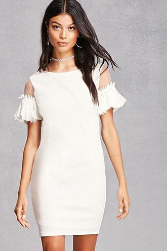 Forever21 Fringe Sleeve Shift Dress