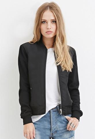 Forever21 Women's  Raglan Bomber Jacket
