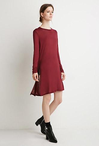Forever21 Women's  Longline High-slit Top