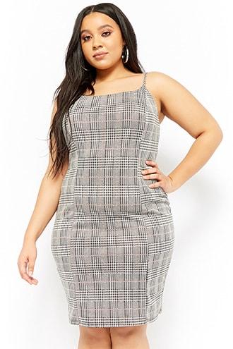 Forever21 Plus Size Glen Plaid Mini Dress
