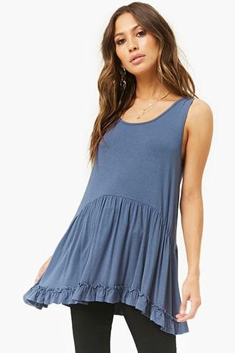 Forever21 Ruffled Longline Top