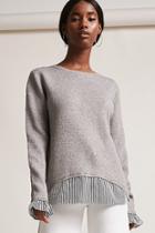 Forever21 Stripe-panel Knit Top