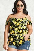 Forever21 Plus Size Lemon Print Top