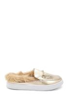 Forever21 Faux Fur Lined Flats