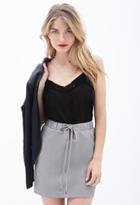 Forever21 Contemporary Faux Leather Drawstring Skirt