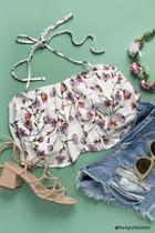 Forever21 Contemporary Floral Halter Top
