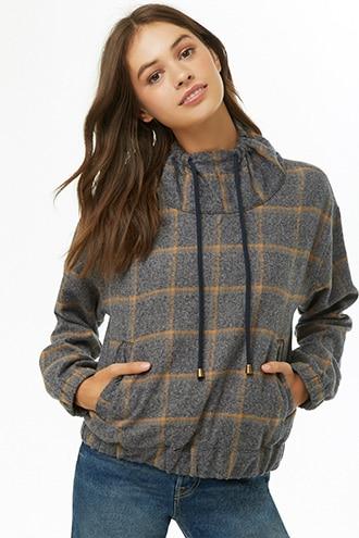 Forever21 Grid Print Pullover