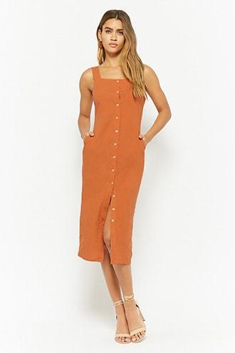 Forever21 Textured Button-front Dress