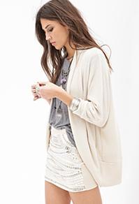 Forever21 Textured Shawl Collar Cardigan