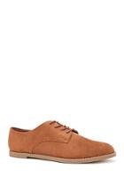Forever21 Women's  Camel Faux Suede Oxfords