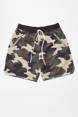 Forever21 Elwood Camo Jersey Mesh Shorts