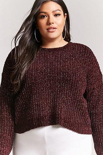 Forever21 Plus Size Metallic Chenille Sweater