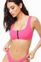 Forever21 Zip Front Bikini Top