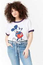 Forever21 Plus Size Mickey Mouse Graphic Ringer Tee