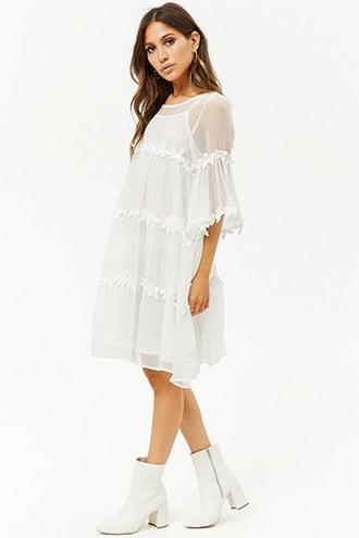 Forever21 Sheer Applique Dress