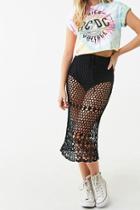Forever21 Open-knit Crochet Midi Skirt