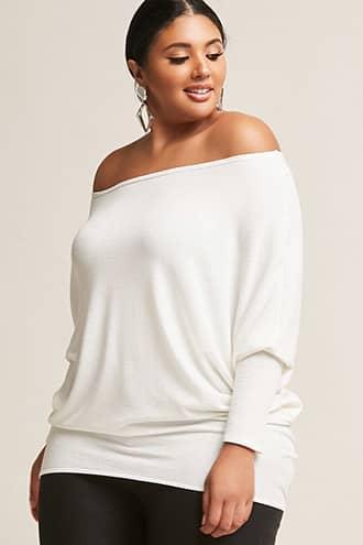 Forever21 Plus Size Off-the-shoulder Knit Top