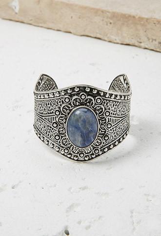 Forever21 Faux Stone Etched Cuff