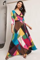 Forever21 Geometric Print Maxi Dress