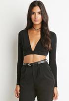 Forever21 Deep V-neck Crop Top