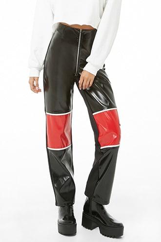 Forever21 Zippered Colorblock Pants