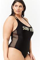 Forever21 Plus Size Surf Vibes One-piece Swimsuit