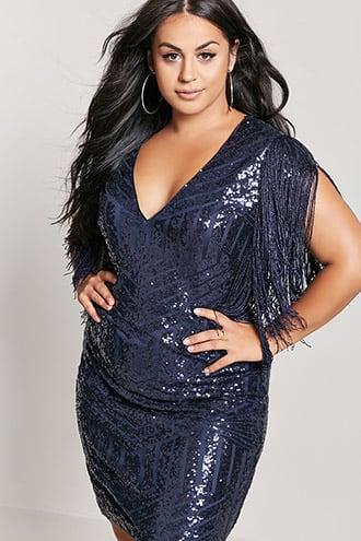 Forever21 Plus Size Sequin Fringe Dress
