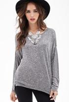Forever21 Oversized Marled Top