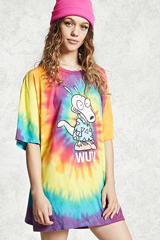 Forever21 Rocko Cartoon Tie-dye Tee