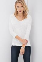 Forever21 Contemporary Marled Drop Shoulder Top