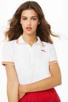 Forever21 Wilson Striped-trim Polo Logo Shirt