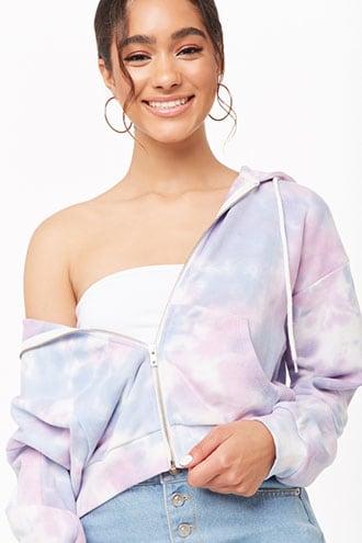 Forever21 Tie-dye Hooded Jacket