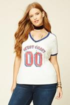 Forever21 Plus Women's  Plus Size West Coast Ringer Tee