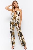 Forever21 Baroque Tube Cutout Jumpsuit