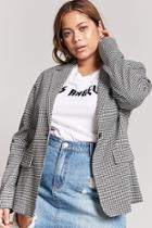 Forever21 Plus Size Houndstooth Single-breasted Blazer