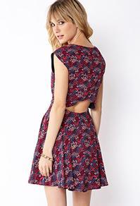 Forever21 Floral Tulip Back Dress
