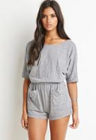 Forever21 Scoop-back Heathered Romper