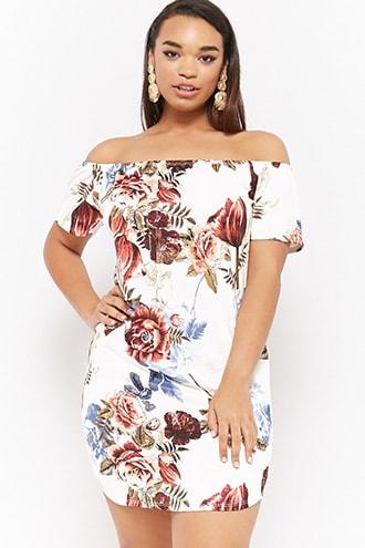 Forever21 Plus Size Smocked Floral Dress