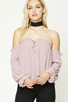 Forever21 Contemporary Ruffle Crop Top