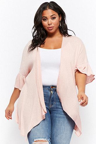 Forever21 Plus Size Trumpet Sleeve Trapeze Hem Cardigan