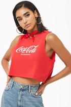 Forever21 Coca-cola Graphic Croped Tank Top