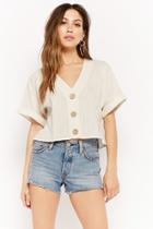 Forever21 Boxy Button-front Crop Top