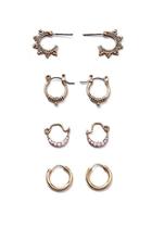 Forever21 Etched Mini Hoop Earring Set