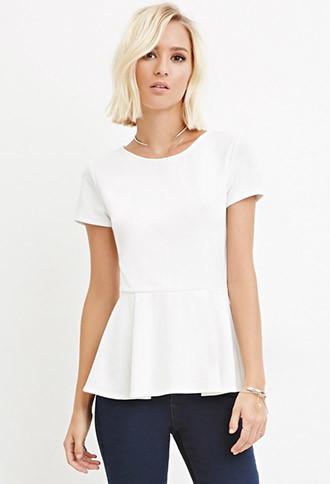 Forever21 Classic Peplum Top