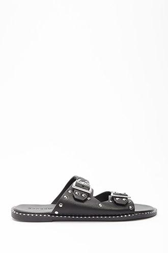 Forever21 Embellished Faux Leather Sandals