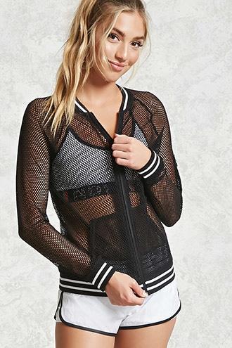 Forever21 Active Varsity Mesh Jacket