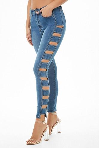 Forever21 Caged Super Skinny Jeans