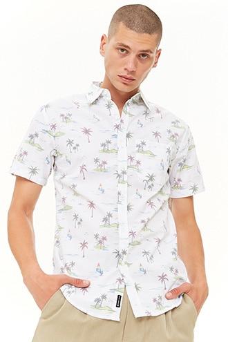 Forever21 Ocean Current Windsurfers Curved Hem Shirt